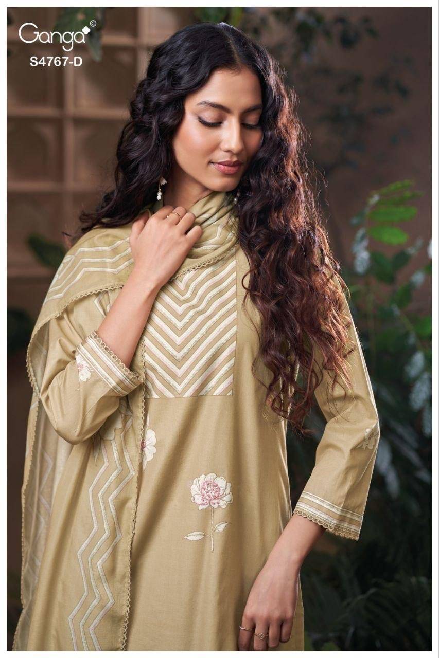 DIRELIA 4767 By Ganga Fashion 4767A To 4767D Series Beautiful Festive Suits Colorful Stylish Fancy Casual Wear Premium cottonDresses At Wholesale Price